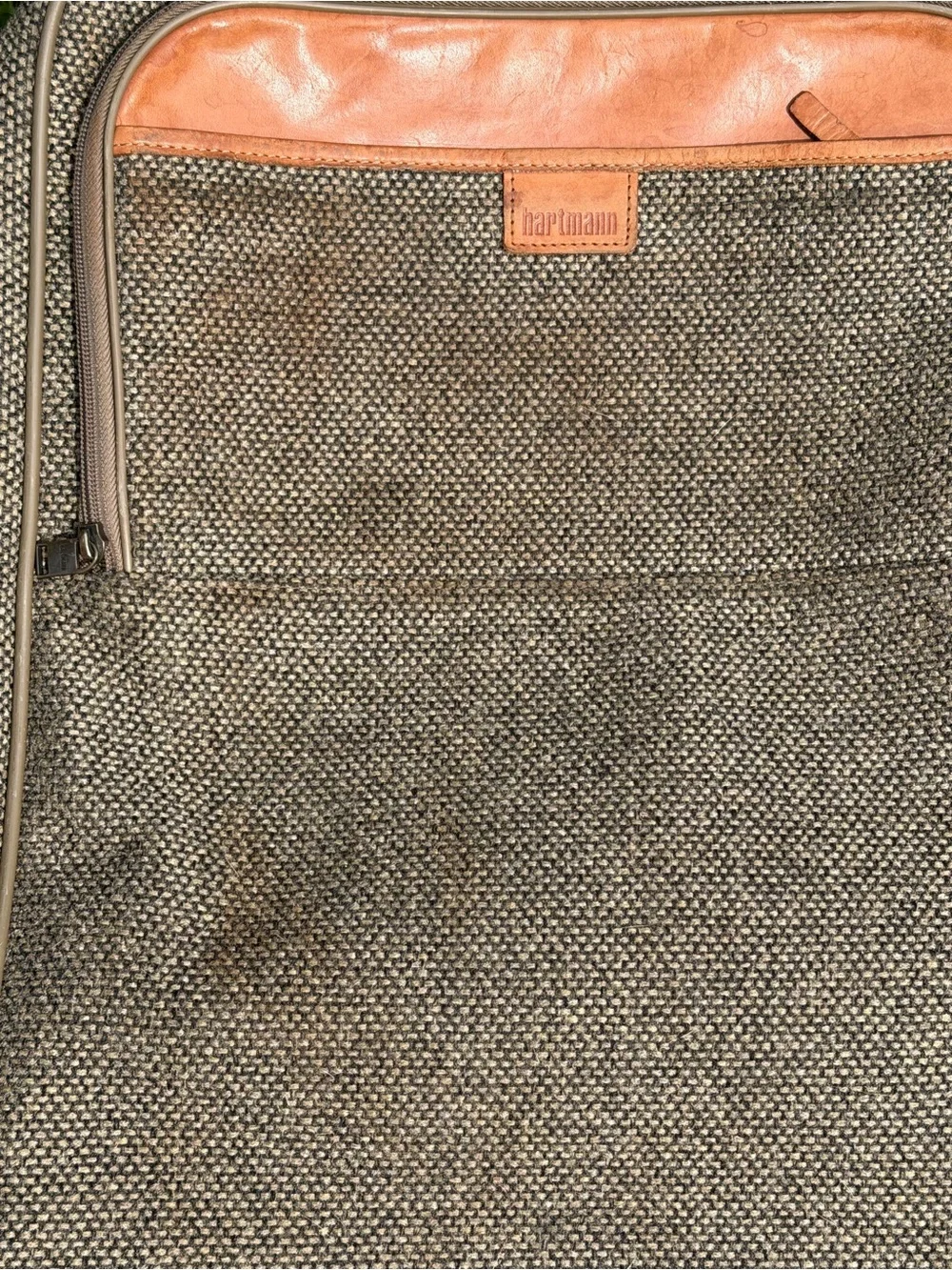 Vintage 24” Hartmann Tweed Rolling Suitcase/Luggage READ